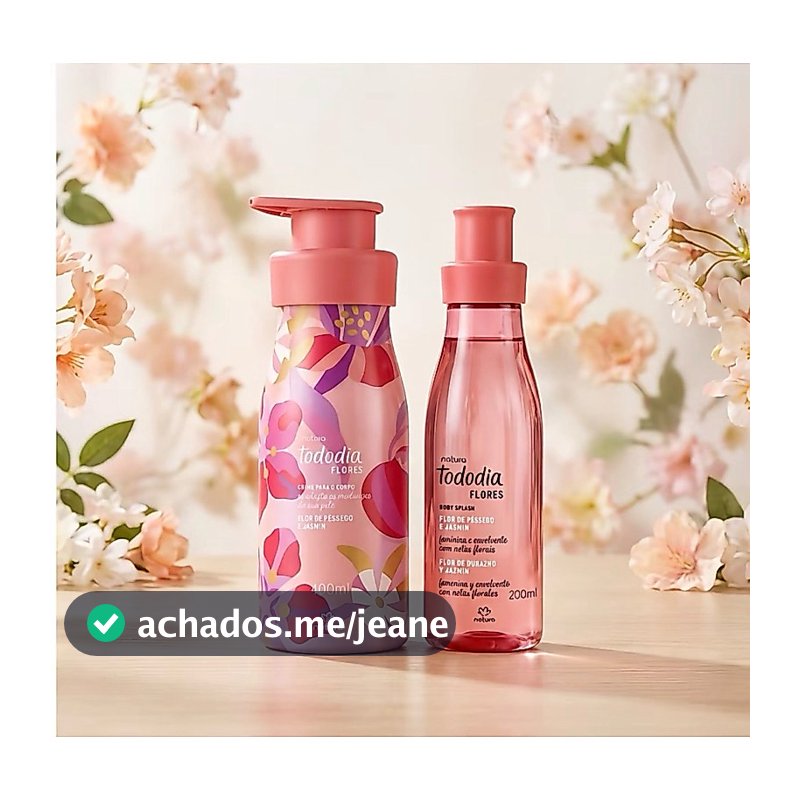 Body Splash e Hidratante Corporal Tododia Flores (A ESCOLHER)