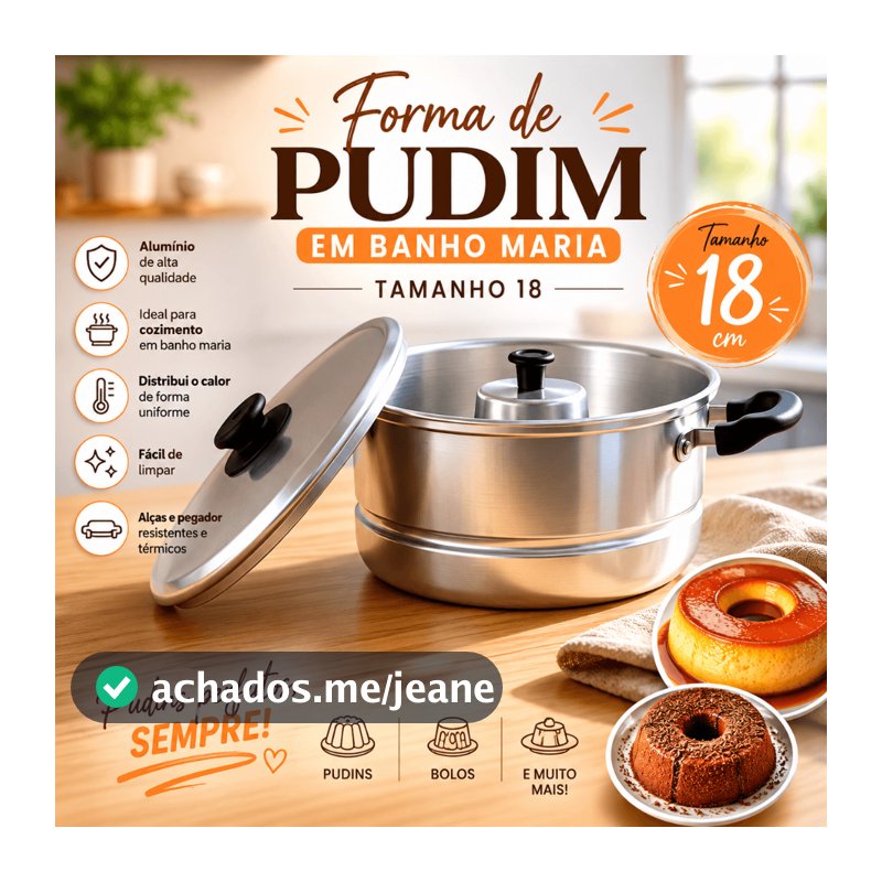 forma pudim banho maria n 18 panela 2 em 1