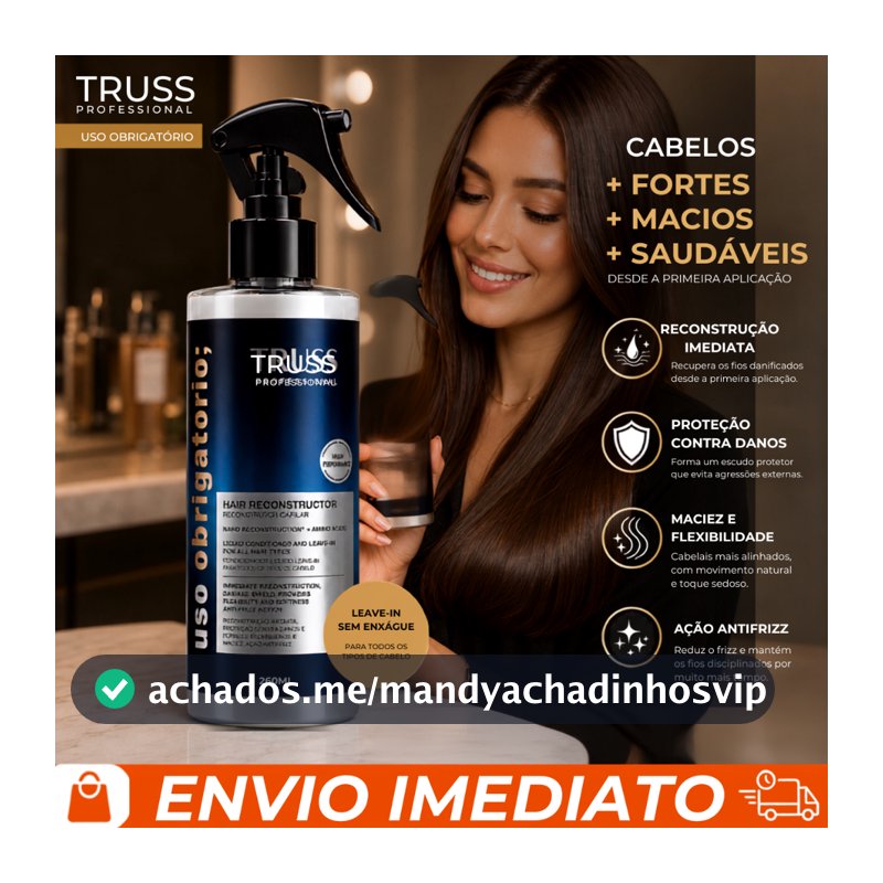 Spray Uso Obrigatório Hair Reconstructor 260ml Leave-in Reconstrutor Capilar Profissional