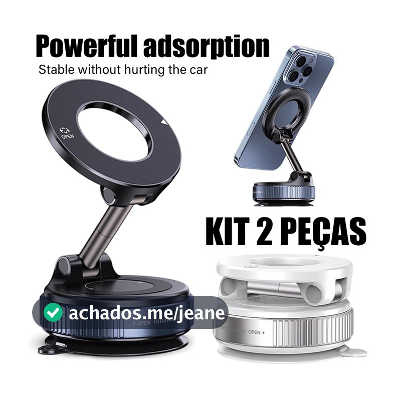 Suporte Magnético Forte Para Telefone Carro Design Dobrável 360 ° A Vácuo Ajustável/Mesa/Banheiro