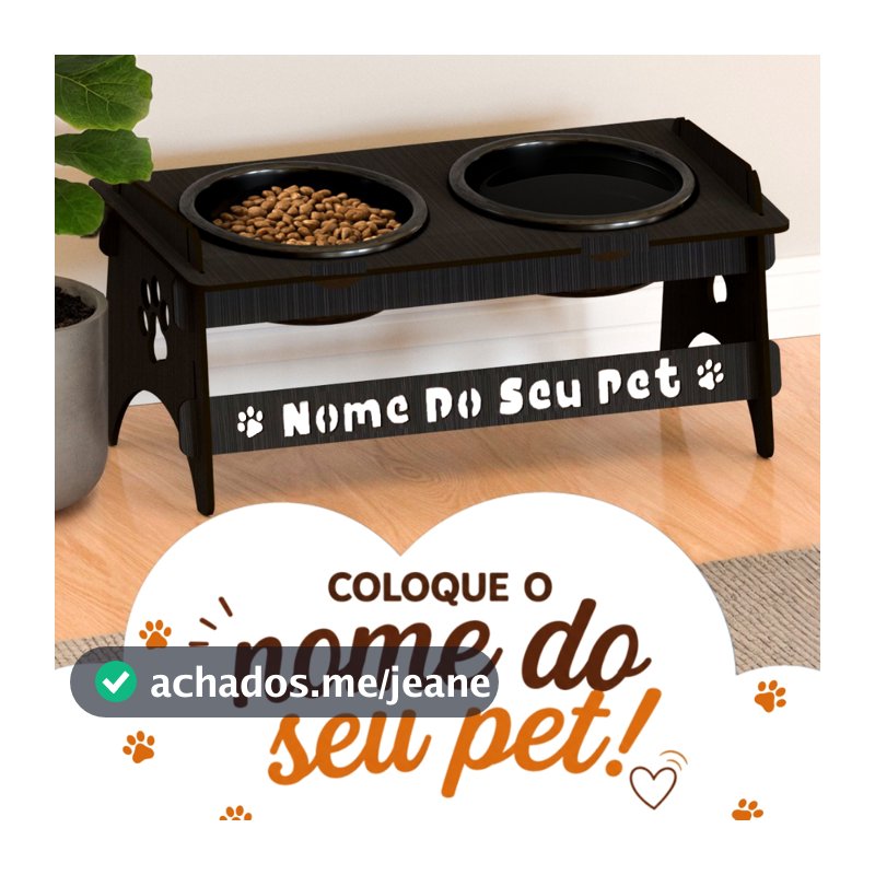 Comedouro PERSONALIZADO Para Gato Ou Cachorro Pequenos