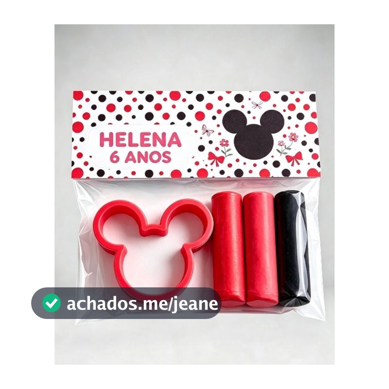 10 kits de Massinha de Modelar com Cortador Personalizado