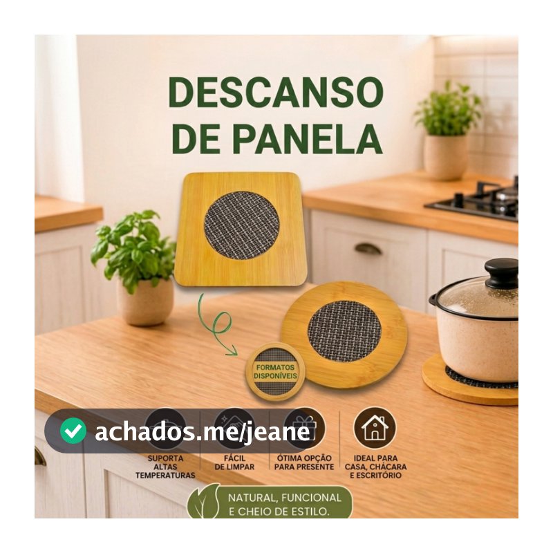 Jogo De Descanso de panela  apoio de panela protetor de mesa Descanso de panela de madeira Protetor de mesa Utensílios