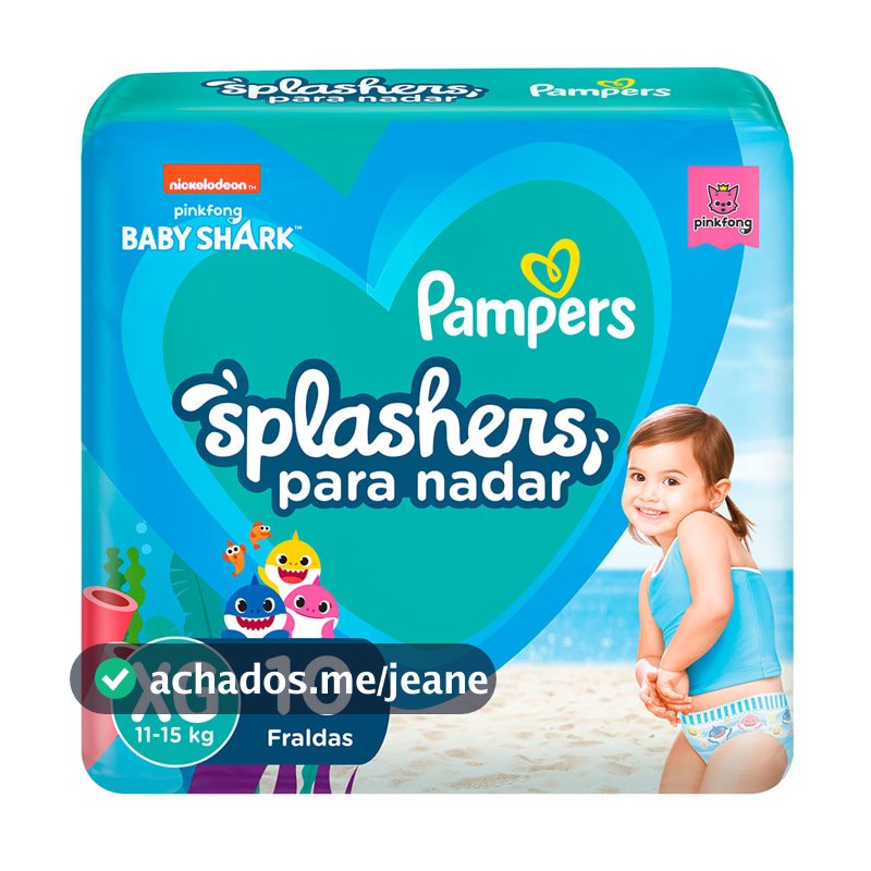 Fralda Descartável Pampers Splashers Piscina G/XG 10 Unidades
