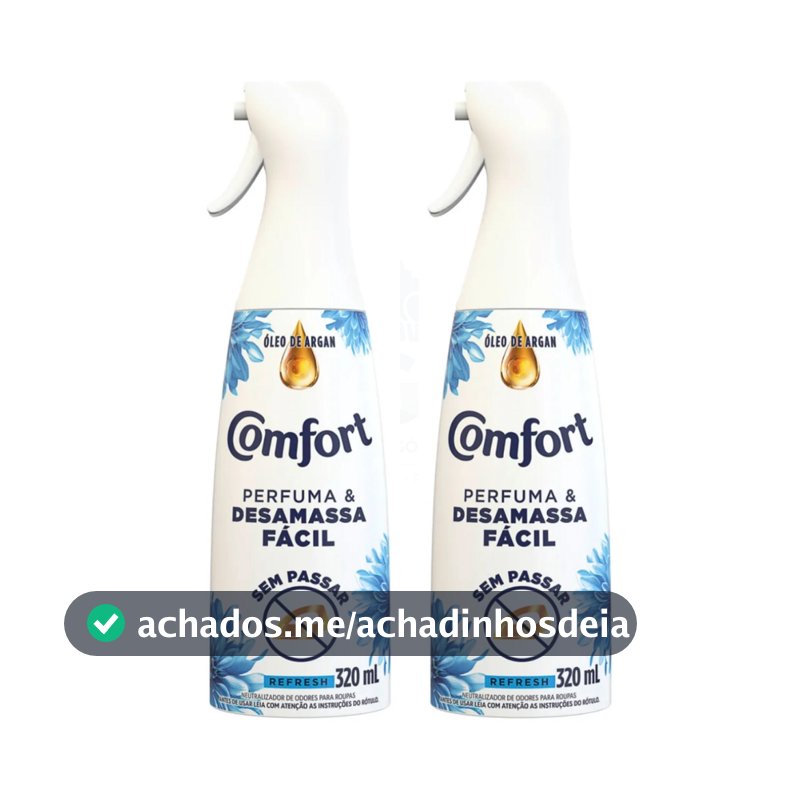 Comfort Spray Desamassa Roupa Refresh 320ml Neutraliza Odores