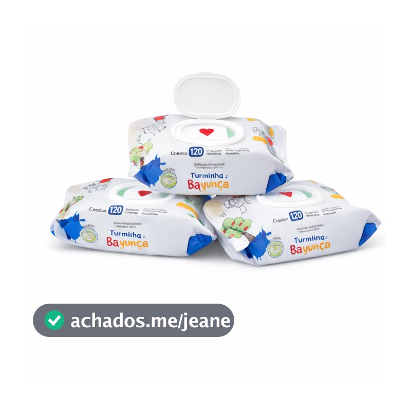 Kit 3 Pacotes Toalhas umedecidas para bebê Turminha da Bagunça 120 Folhas | Kit lenço umedecido bebê
