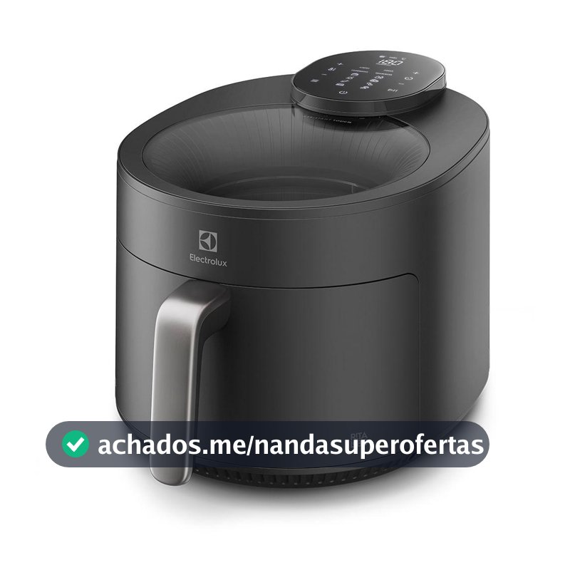 Air Fryer Electrolux por Rita Lobo 5,1L Cinza Expert c/Visor 1500W (EAF170)