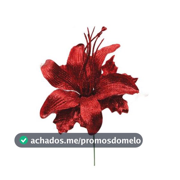6 und Lirio flor natal Decoração Natalina brilho luxo