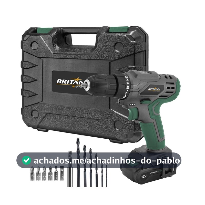 Parafusadeira 2 em 1 Britânia Speed Control BPFE12M 800RPM