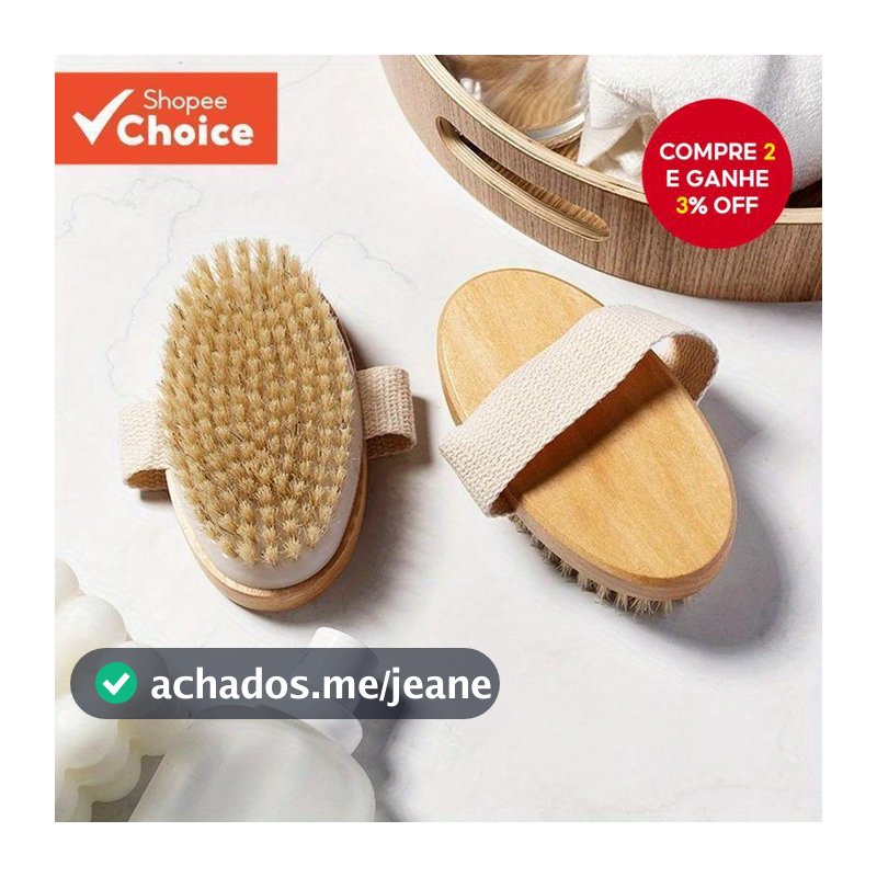 Escova Corporal Esfoliante De Madeira Com Cerdas Macias-Massagem Para Pele Lisa , Cuidados Pessoais , Massageador Essenc