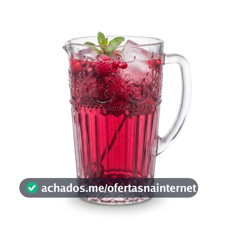 Jarra Wolff Mauve 750ml de Cristal Lapidado com Design Clássico para a Mesa Posta Ideal para Água Suco e Bebidas Geladas