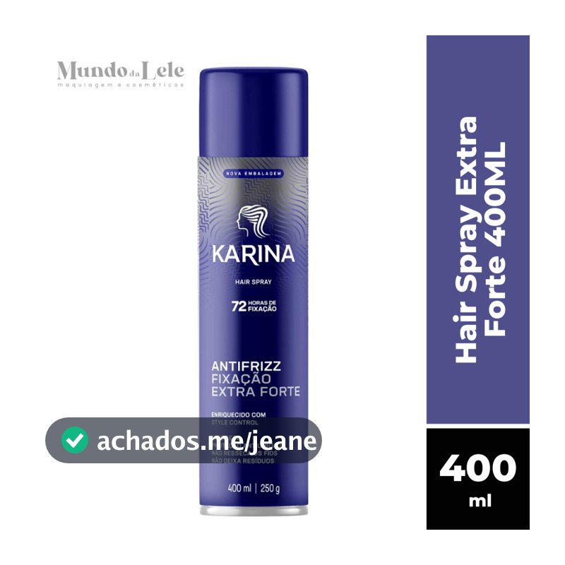HAIR SPRAY KARINA FIXAÇÃO EXTRA FORTE 400ML