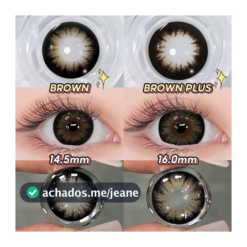 Lentes De Contato Pretas Olhos Grandes 14.5mm/16mm Supersize Série 1 Par