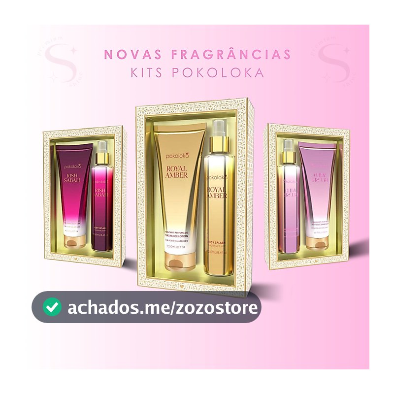 Pokoloka (Body Splash 250ml + Creme Hidratante 240ml) Kit - Linha Luxury Arabe - Novas Fragrâncias
