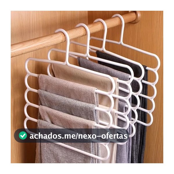 Cabides Com 5 Camadas Organizador De Blusas Vestidos Calças e toalhas Leves Multifuncional