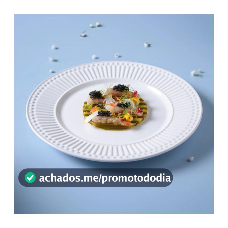 Conjunto Prato Raso Roma Branco 6 Peças 2ª Linha Porto Brasil