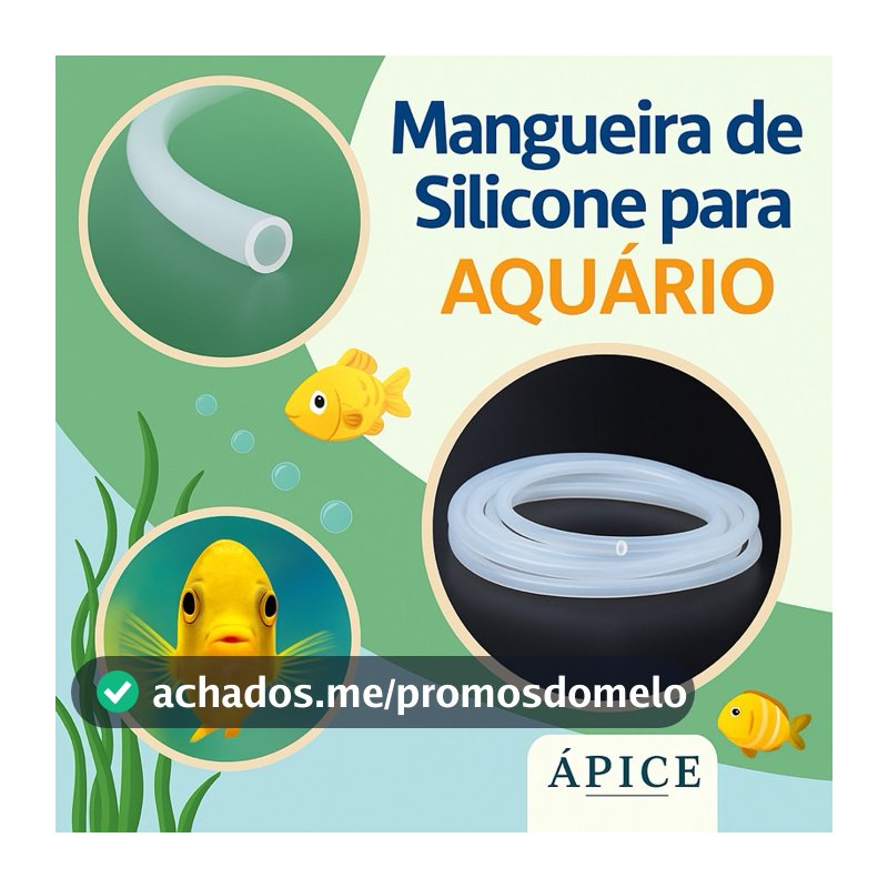 Mangueira de Silicone Premium para Aquário 4x7mm – Atóxica, Flexível e Alta Durabilidade