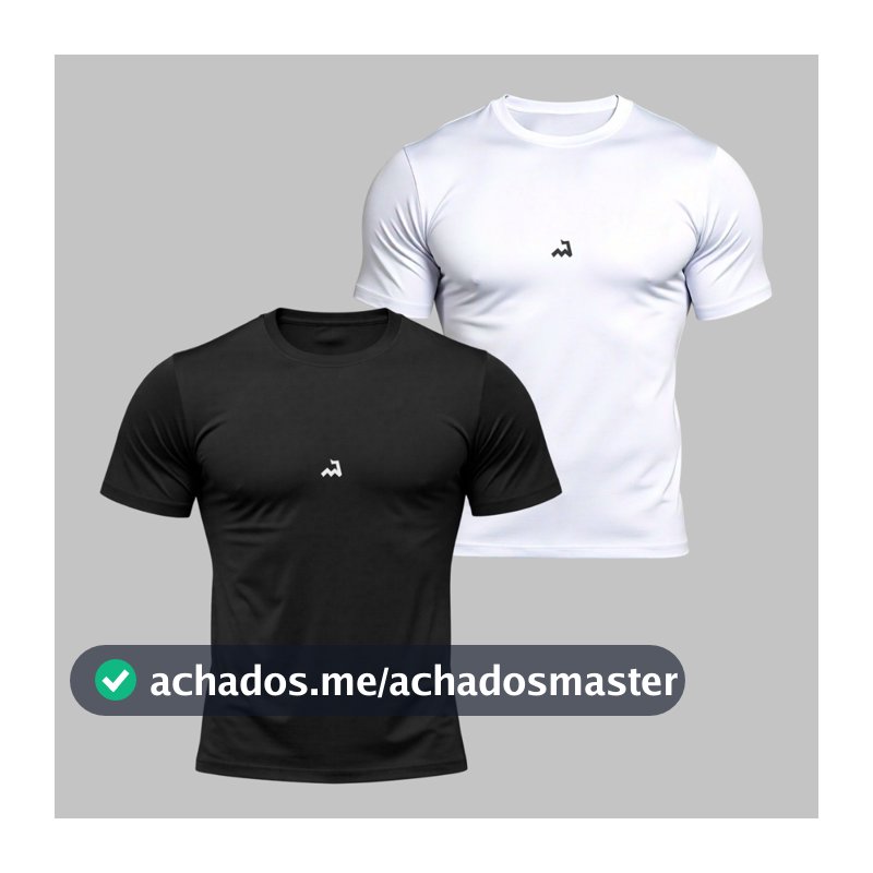 Kit 2 Camiseta Dry Fit Masculina Fitness Academia Corrida Cross Fit Poliéster Esporte Anti Suor