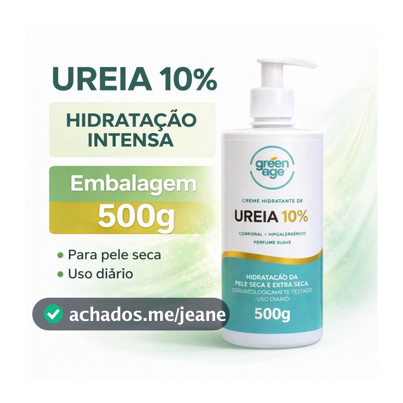 Creme Ureia 10% 500g Hidratante Corporal Ultra Hidratação Pele Seca Green Age Original