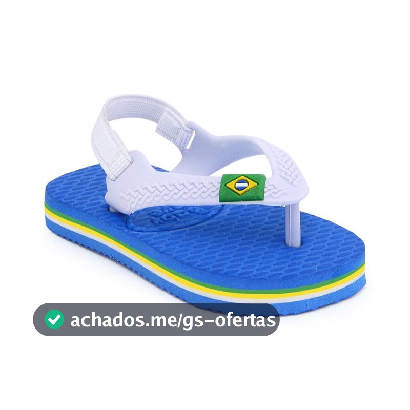 Chinelo Infantil Bebê Antiderrapante Sandália Macia Leve Confotável Lançamento Bandeirinha Brasil