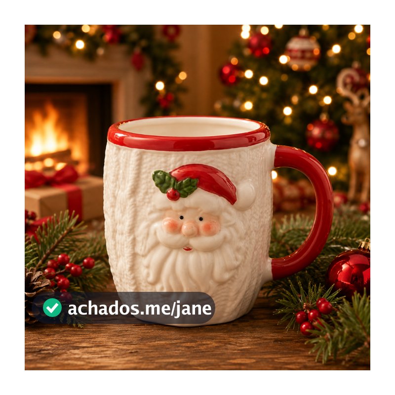 Caneca De Natal Cerâmica Decoração