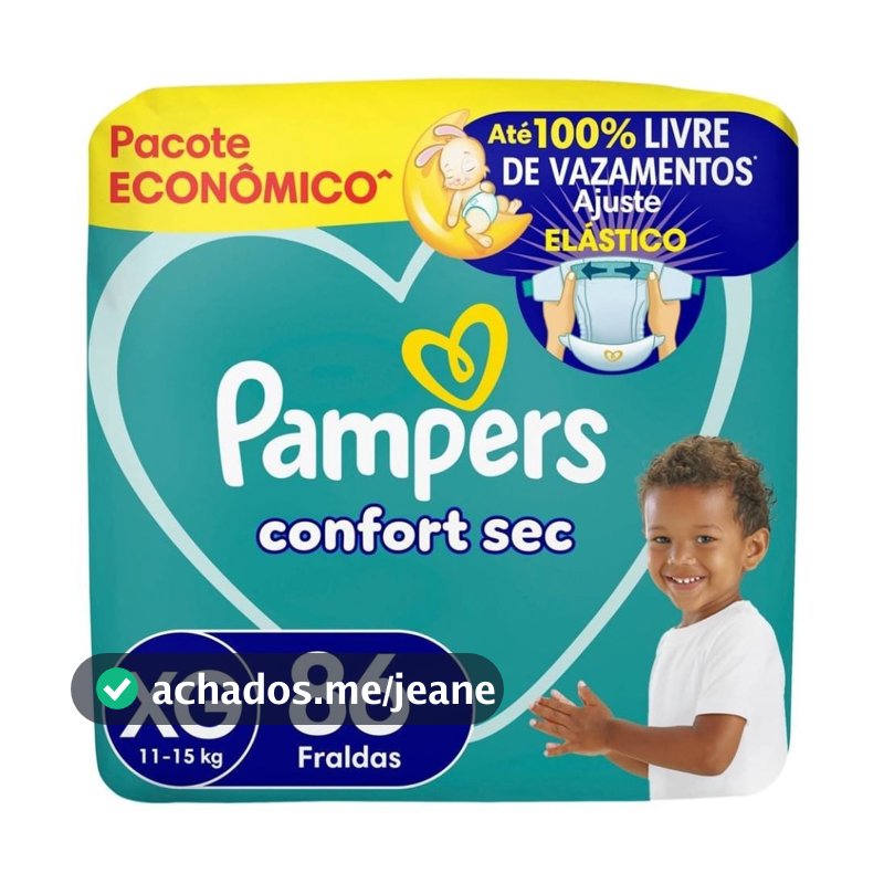 Fralda Descartável Pampers Confort Sec XG 86 Unidades