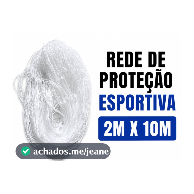 Rede De Proteção Esportiva, Vôlei, Basquete, Futebol 2m x 10m + Corda