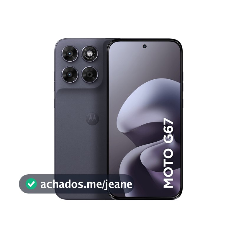 Smartphone Motorola Moto G67 128GB, 5G, 12GB RAM Boost, Tela 6.7 FHD+, Câm. 50MP - Chumbo