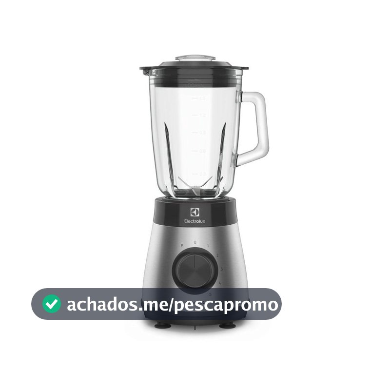 Liquidificador Electrolux 700w 1,5L Experience com Copo de Vidro e Tecnologia TruFlow™  Cor Inox Preto (EBS30)