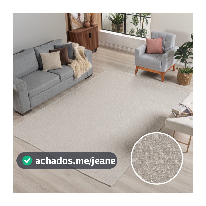 Tapete Antiderrapante Clean Moderno Elegante Sofisticado Para Sala Quarto Escritório