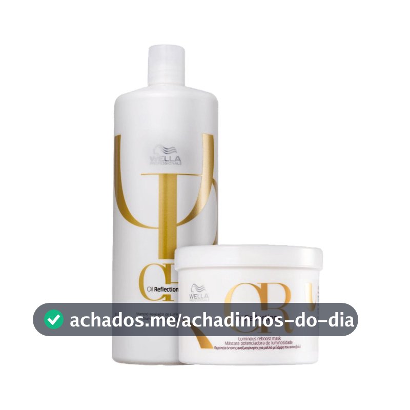 Kit Wella Oil Reflections Shampoo 1L e Máscara 500g