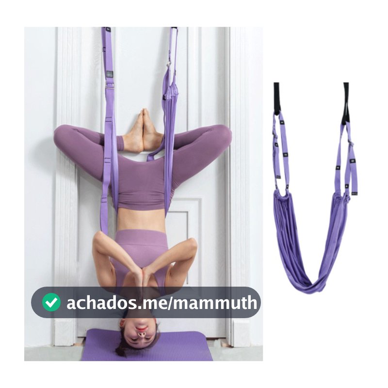 Fita Suspensa Yoga Aéreo Pilates Corda Elástica Alongamento Antigravidade