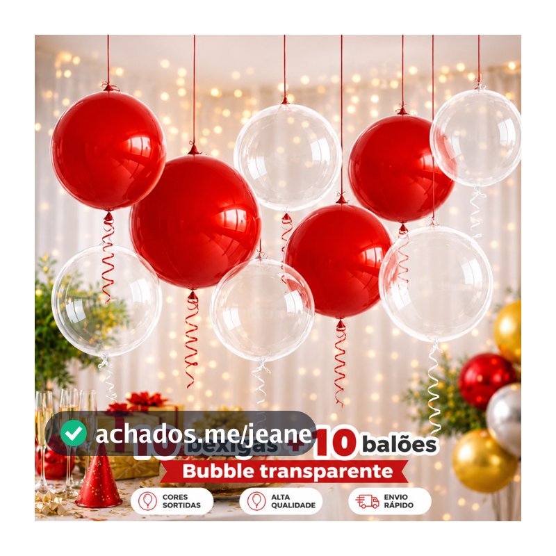 Bubble 18 Polegadas kit 10 + 10 bexigas 18 polegadas Látex Decore Com Criatividade
