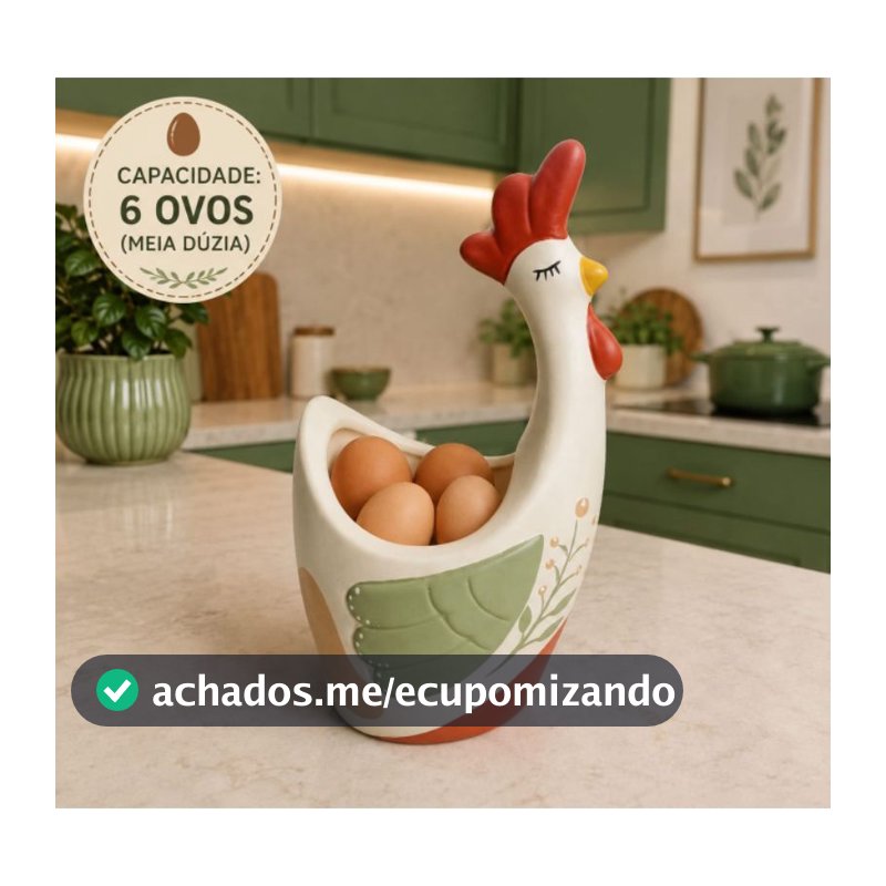 Galinha de Cerâmica Porta Ovos Porta Talheres Porta Utensilios Organizador de Cozinha Decorativo