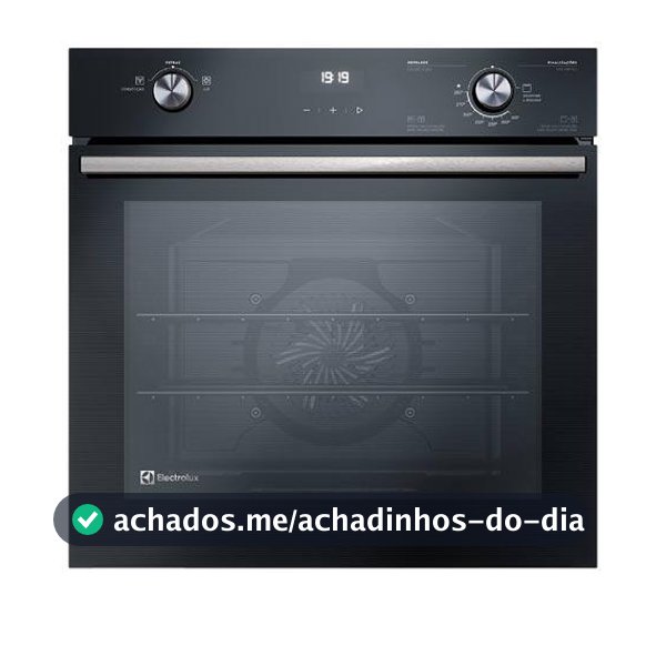 Forno a Gás de Embutir Electrolux Efficient com 80 Litros de Capacidade, Grill e Painel Full Touch Preto - OE8GH