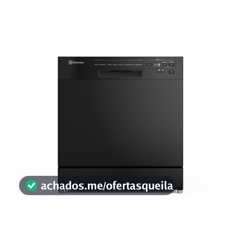 Lava-Louça Electrolux 8 Serviços Preta com Programa Lava e Seca 50 min (LP08E)