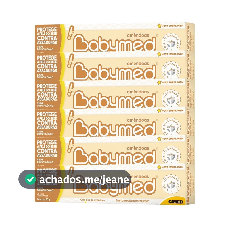 Kit 6 und Pomada Babymed Amêndoas 40g