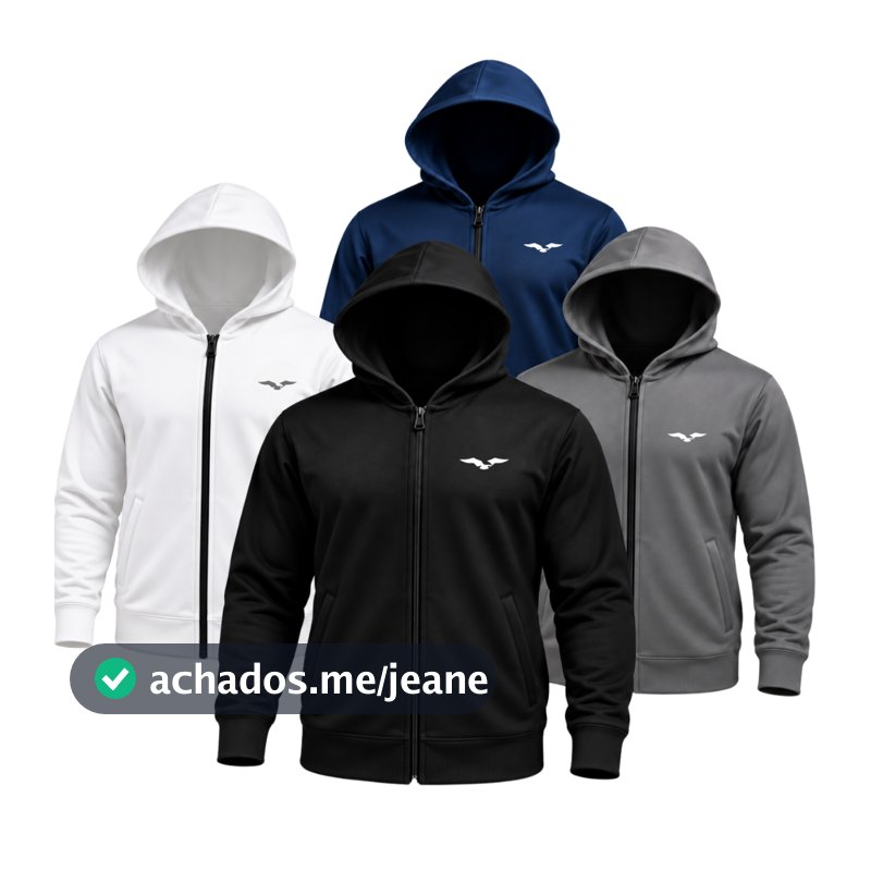Jaqueta Blusa Jogger Masculina com Capuz Para Frio Com Refletivo