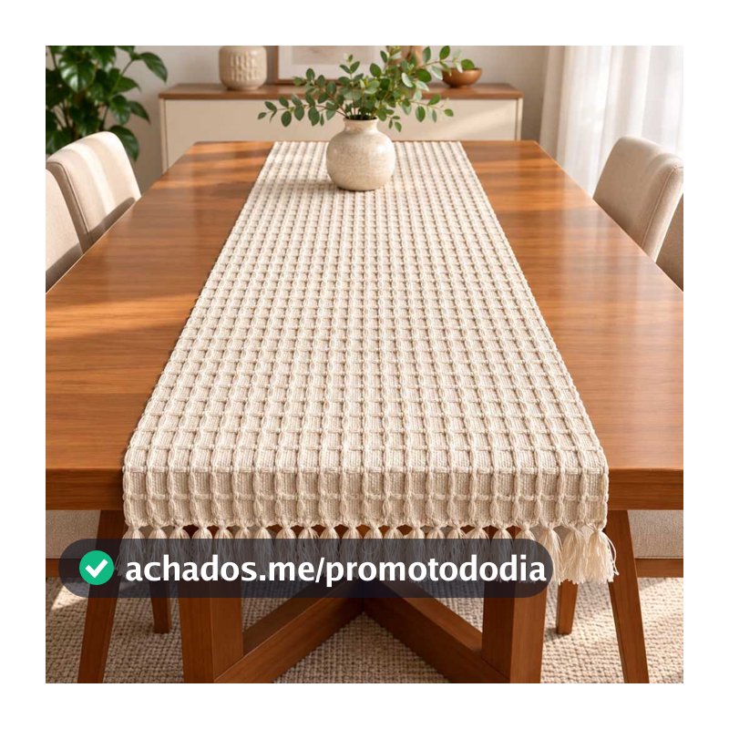 Caminho de Mesa Artesanal, Reforçado e Resistente, modelo Relíquia. Várias cores e tamanhos.