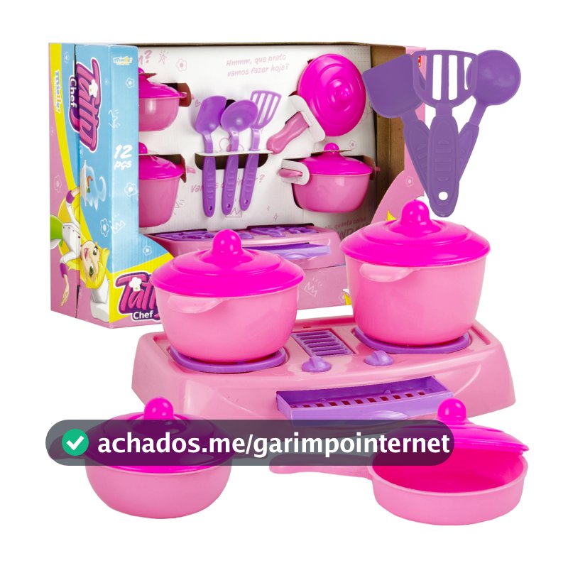 Cozinha Panelinhas Fogão Conjunto Completo 12 Peças Brinquedo Infantil