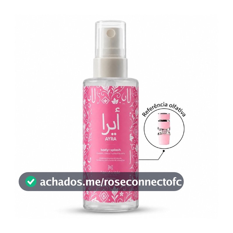 Body Splash Árabe Ayra 200ml-  Fragrância Floral e Gourmand com notas de Orquídea e Tangerina