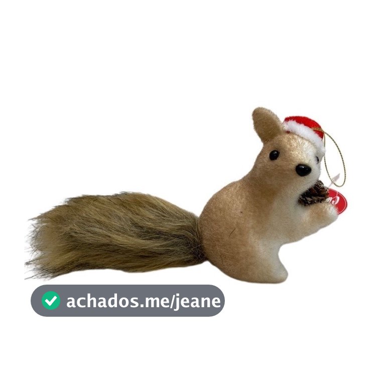 pendente natalino isopor esquilo/pinha 6cm x 10.5cm x 12cm Natal, árvore , decoração