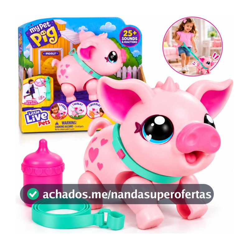 Little Live Pets Porquinho Pig Anda E Tem Som Animal Interativo