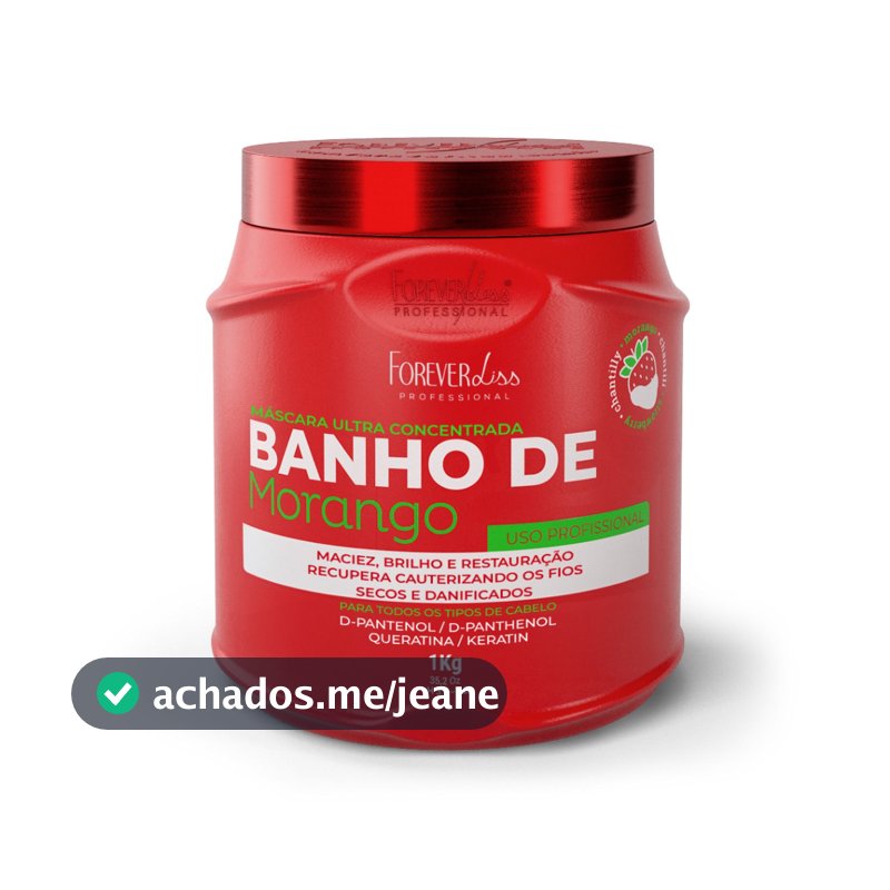 Máscara Banho De Verniz Morango Forever Liss 1Kg