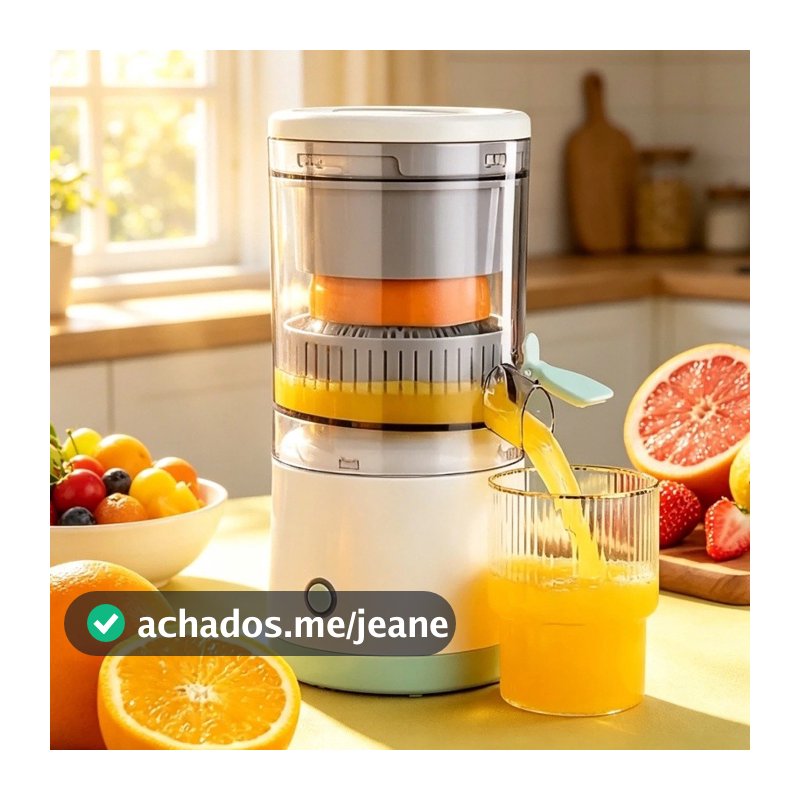 Espremedor Elétrico Laranja Limão Frutas Fazer Sucos Recarregável Usb Cozinha