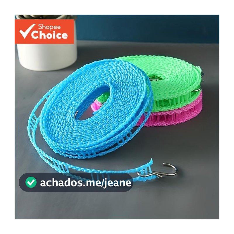 Varal portátil de 1 peça, varal espesso atualizado, antiderrapante à prova de vento, varal de acampamento, suprime