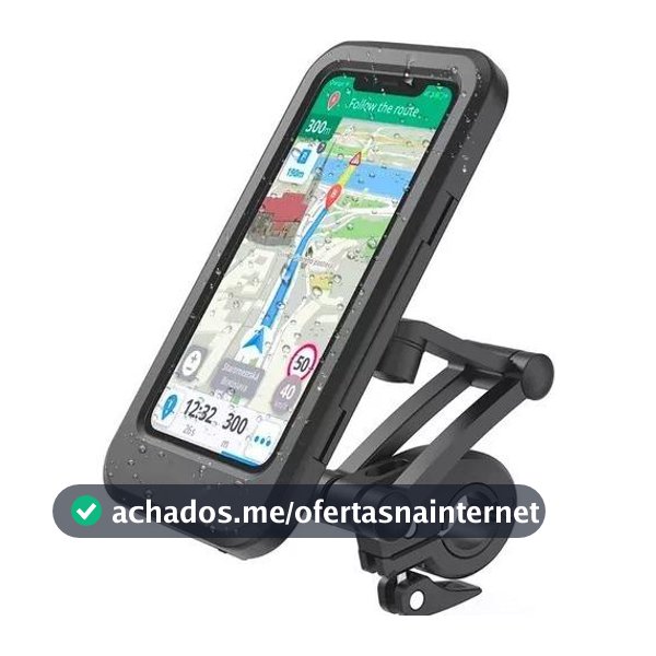 Suporte Porta Celular Moto Bike Á Prova Dágua 360° Articulado 6.5 POLEGADAS