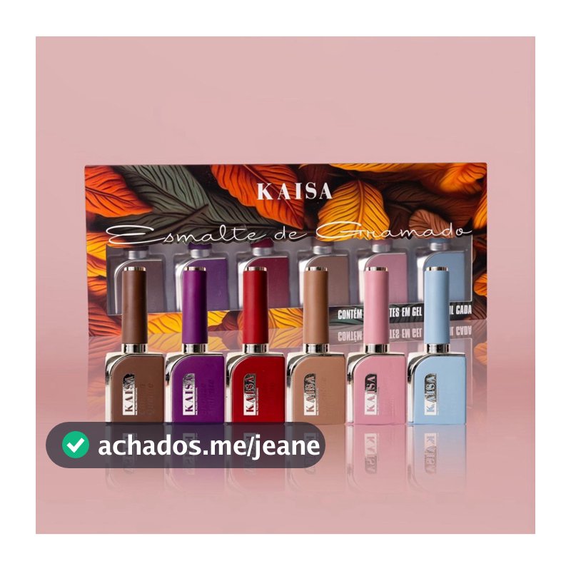 Kit Com 6 Esmaltes em Gel Gramado Kaisa 15ML Lançamento 2024