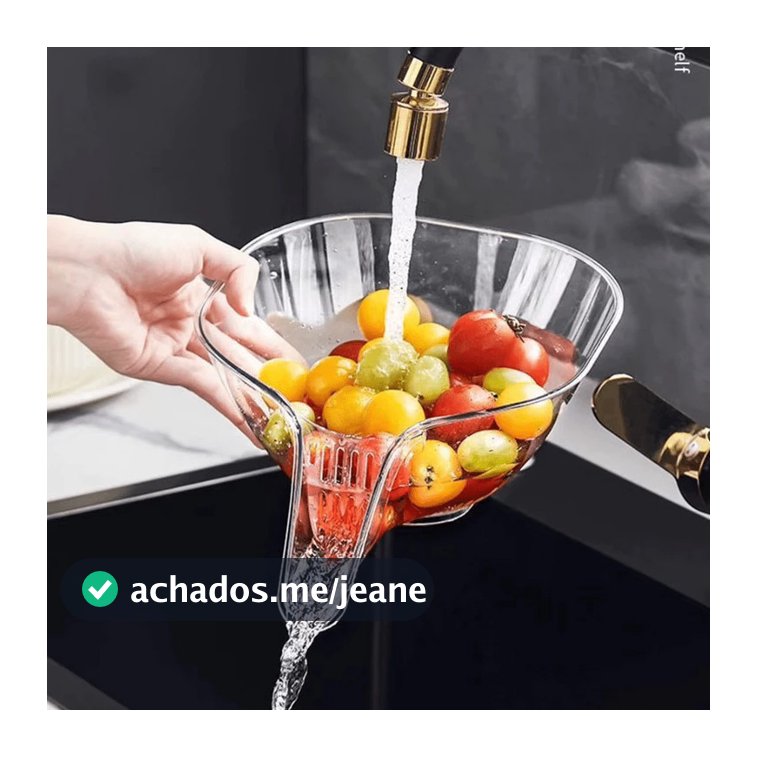 Escorredor Pote Para Lavar Alimentos Praticidade Sua Cozinha（Cor aleatória）