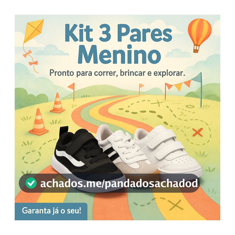 Kit 3 Tênis Bebê Menino – Conforto e Segurança para Brincadeiras - Envio Rápido